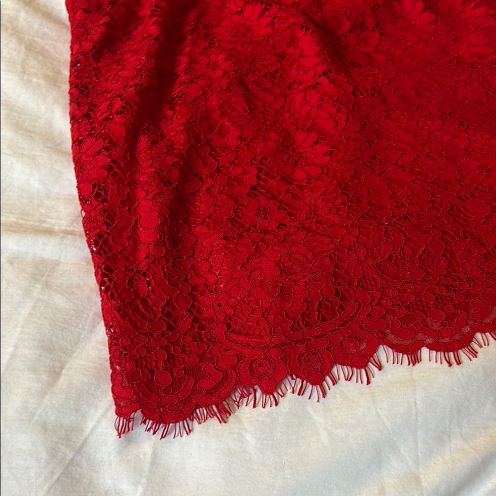 J. Crew Elegant Red Lace Halter Top - Picture 5 of 5